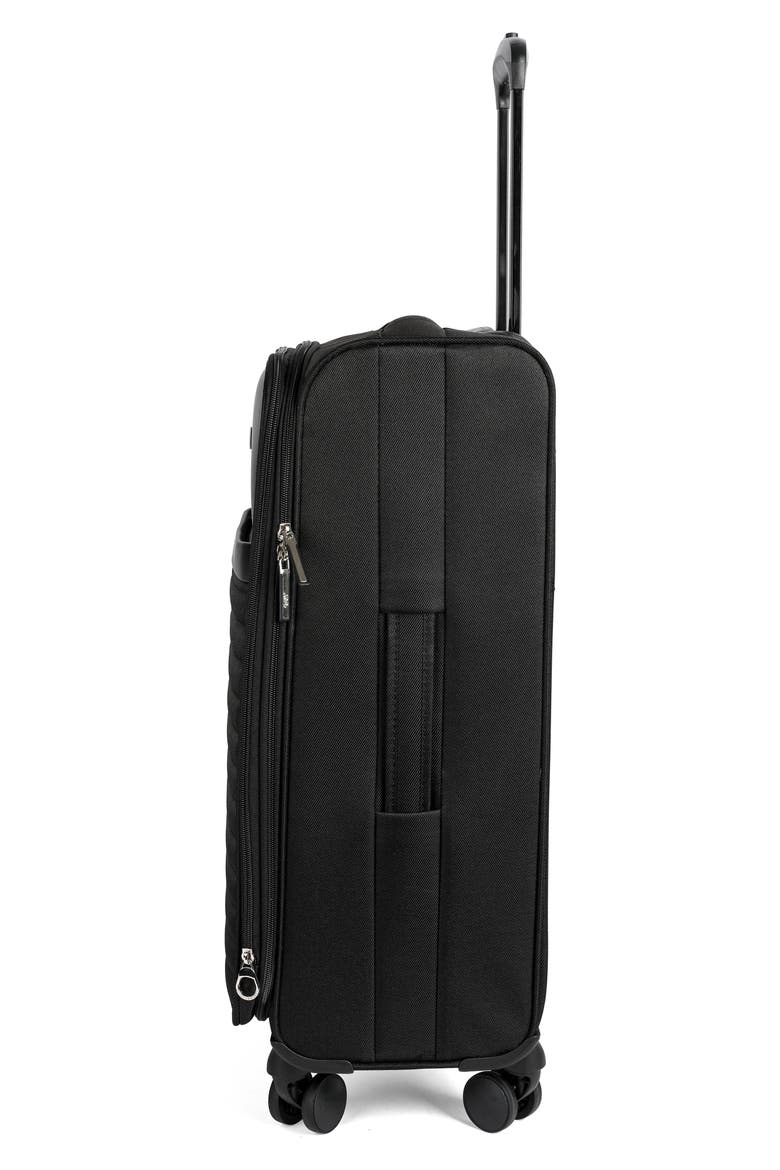 Shauna 24" Softshell Spinner Suitcase, Alternate, color, BLACK