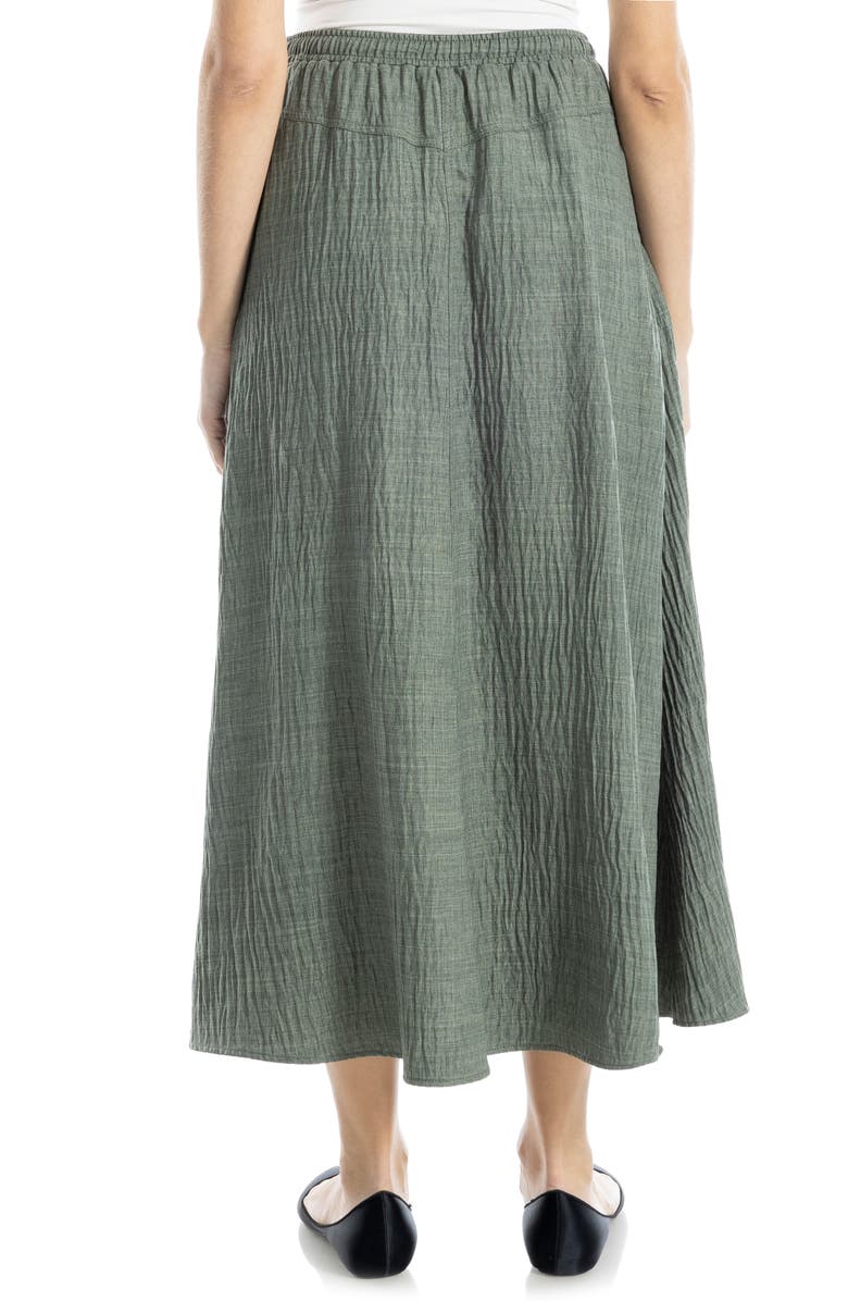 MAX STUDIO Textured Crop Maxi Skirt, Alternate, color, Moss
