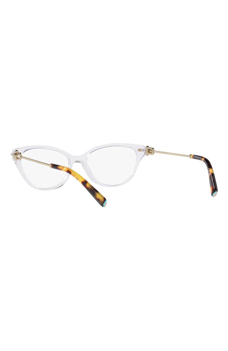 Tiffany & Co. 54mm Cat Eye Optical Glasses, Alternate, color, Crystal