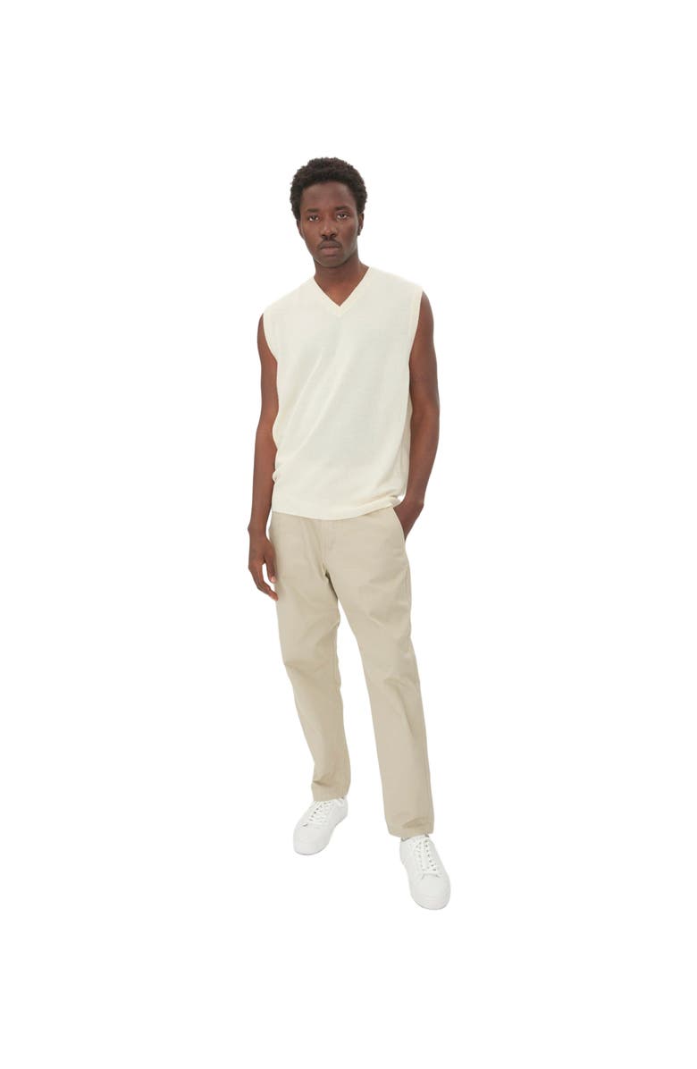 GOBI Mongolian Cashmere Essential Cashmere V-Neck Vest, Alternate, color, Marshmallow