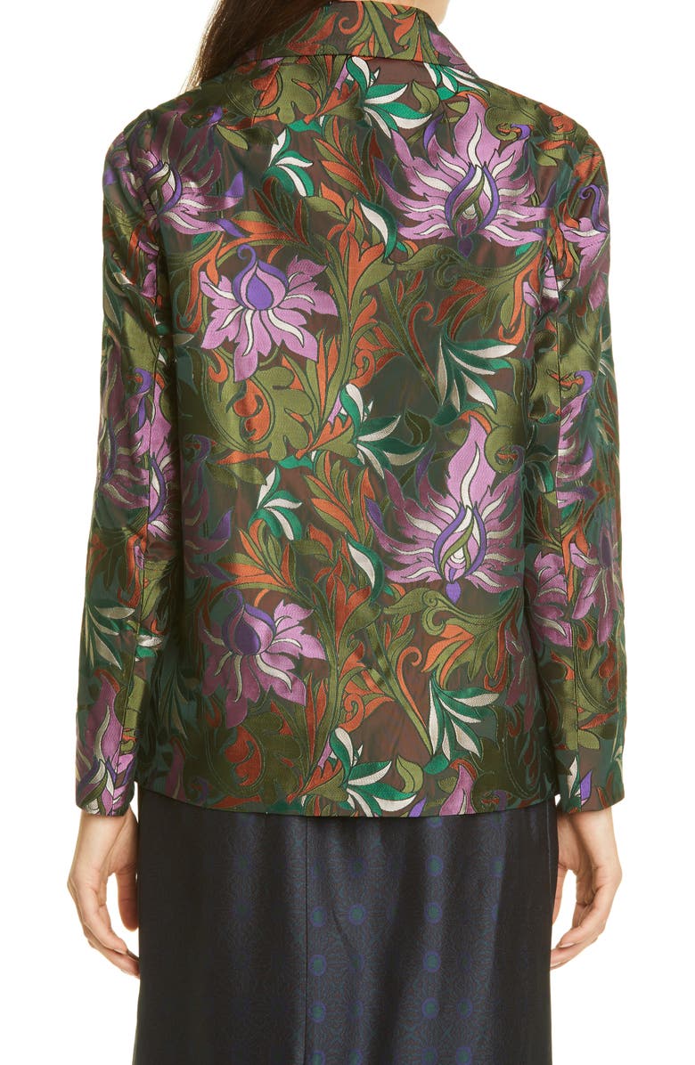 Dries Van Noten Floral Brocade Double Breasted Jacket, Alternate, color, 
