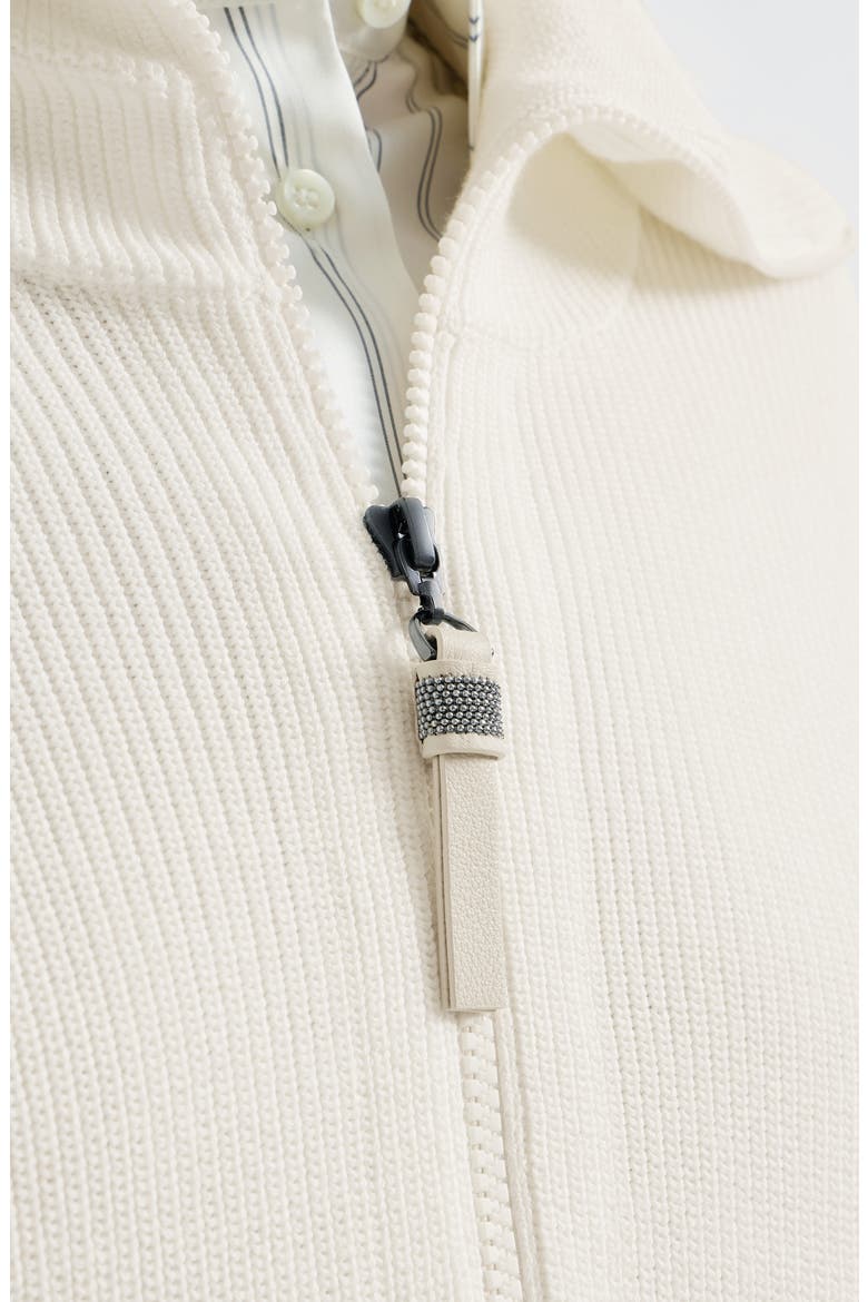English rib knit cardigan, Alternate, color, Panama