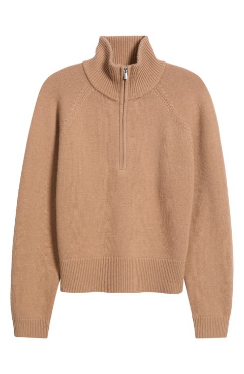 Wool & Cashmere Quarter Zip Sweater