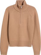 Nordstrom Wool & Cashmere Quarter Zip Sweater