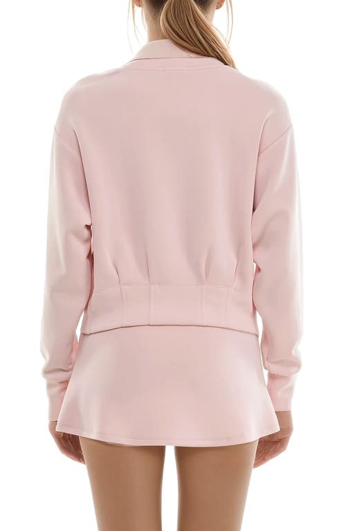 Urban Social Cloud Luxe Corset Sweatshirt In Pink