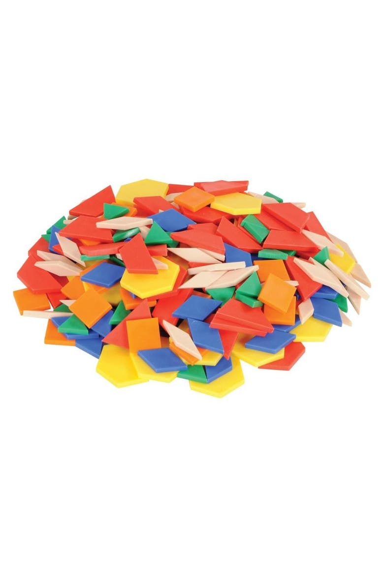 Pattern Blocks and Picture Cards Set, Alternate, color, Multicolored