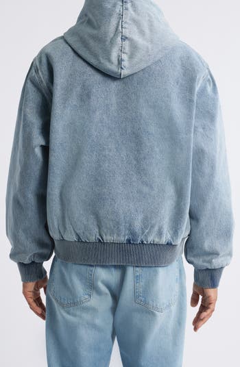 Blueberry Insulated Hooded Denim Jacket