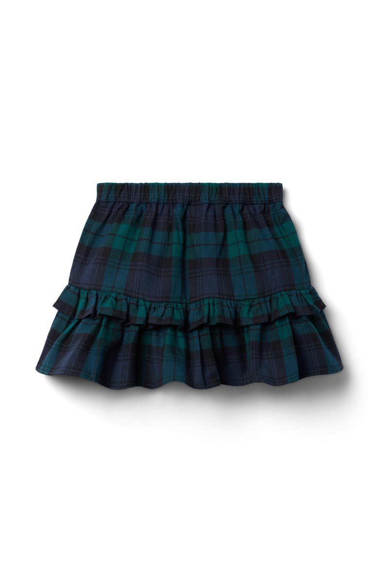 Tartan Ruffle Skirt, Alternate, color, Green