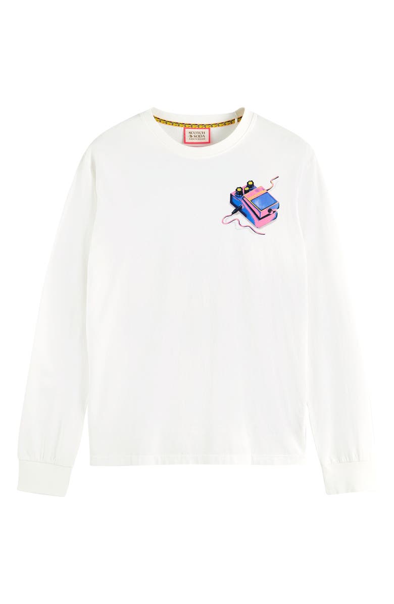 Scotch & Soda Club Soda Long Sleeve Organic Cotton Graphic T-Shirt, Alternate, color, 