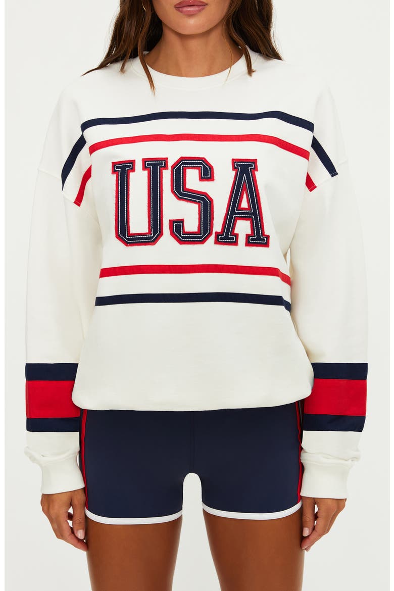 Devyn Oversize Sweatshirt, Alternate, color, FIREWORK COLORBLOCK