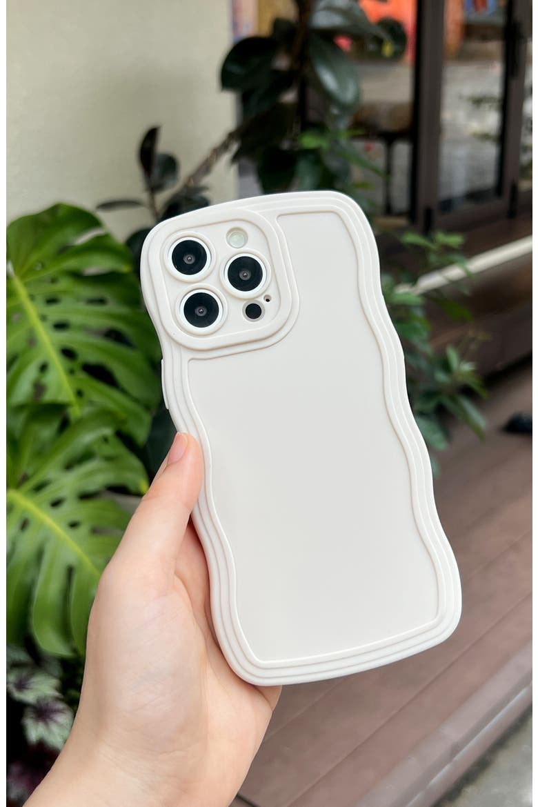 Solid Wavy Bumper iPhone 14 Pro Case, Alternate, color, OFF WHITE