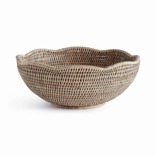 Napa Home & Garden Burma Rattan Scalloped Edge Bowl In Neutral