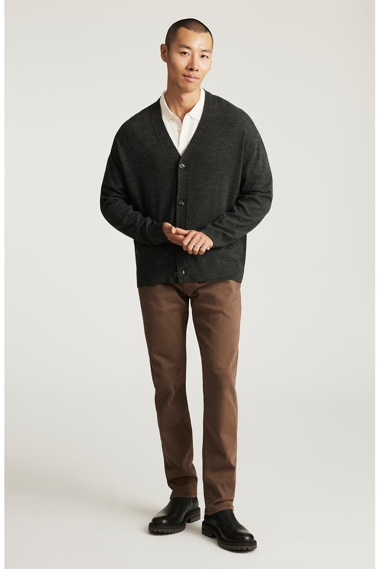 Relaxed V-Neck Cardigan, Alternate, color, ANTHRACITE MELANGE