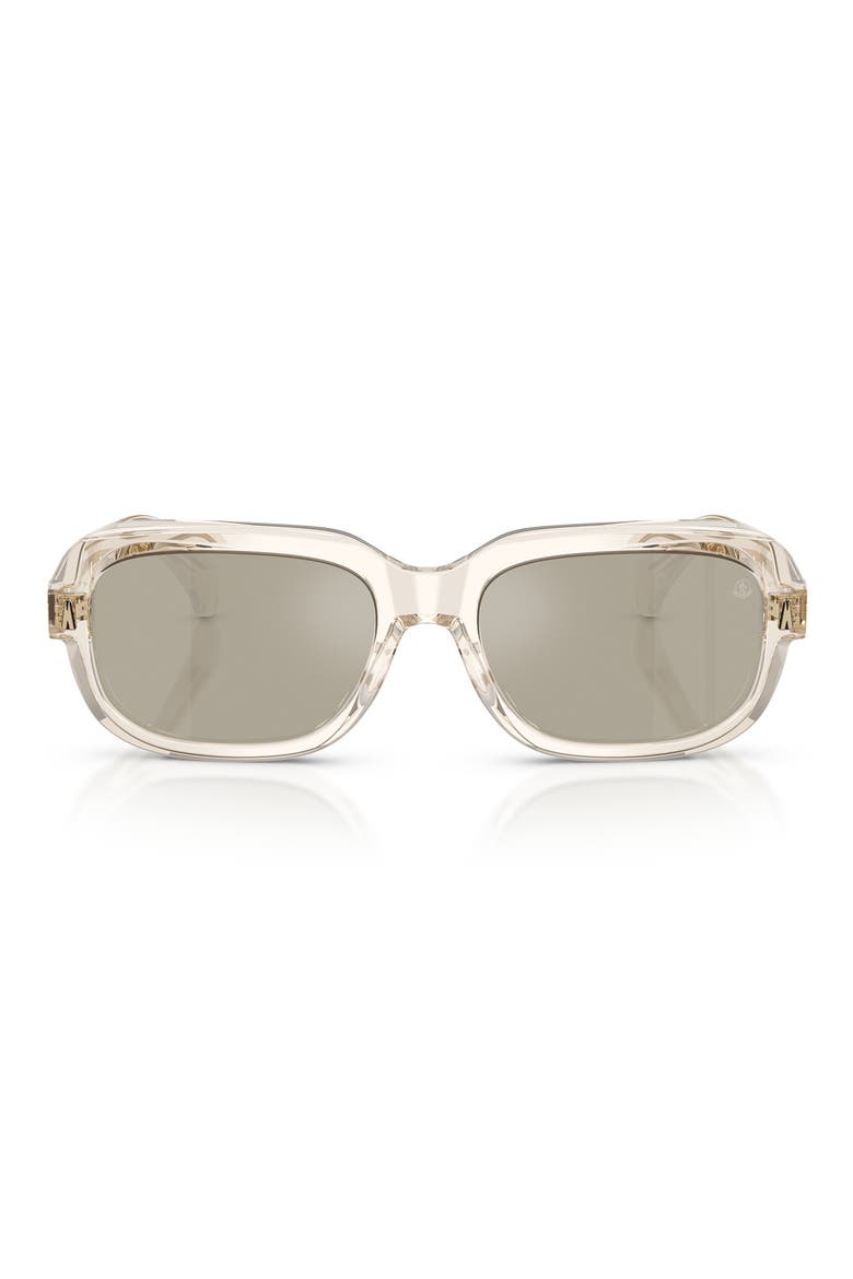 55mm Pillow Sunglasses, Main, color, TRANSPARENT BUTTER / BROWN