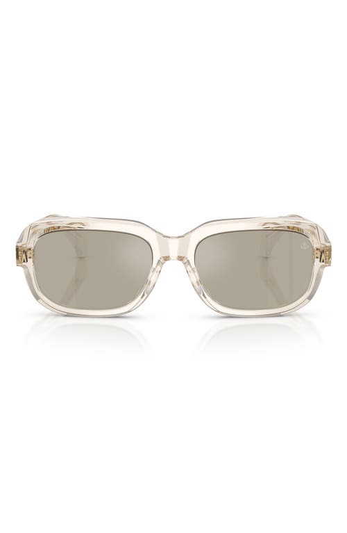 Moncler Rectangular Frame Tinted Lenses Sunglasses In Gray