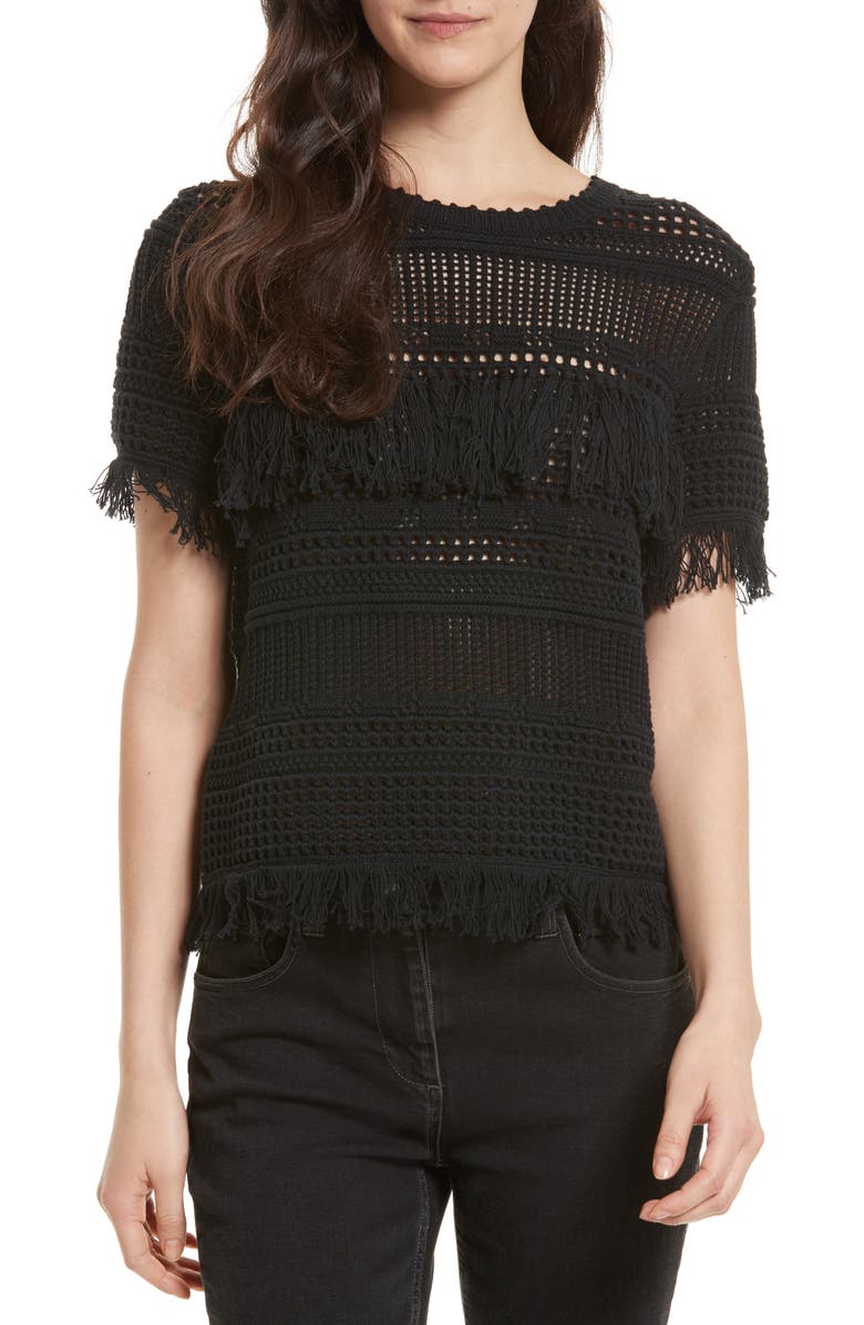 Rebecca Minkoff Miwok Crochet Top, Main, color,