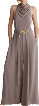 Reiss Valeria Cowl Neck Wide Leg Jumpsuit