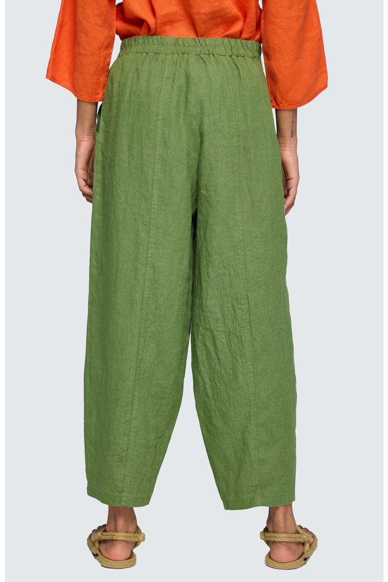 Zenya Solid Linen Pants, Alternate, color, Apple Green