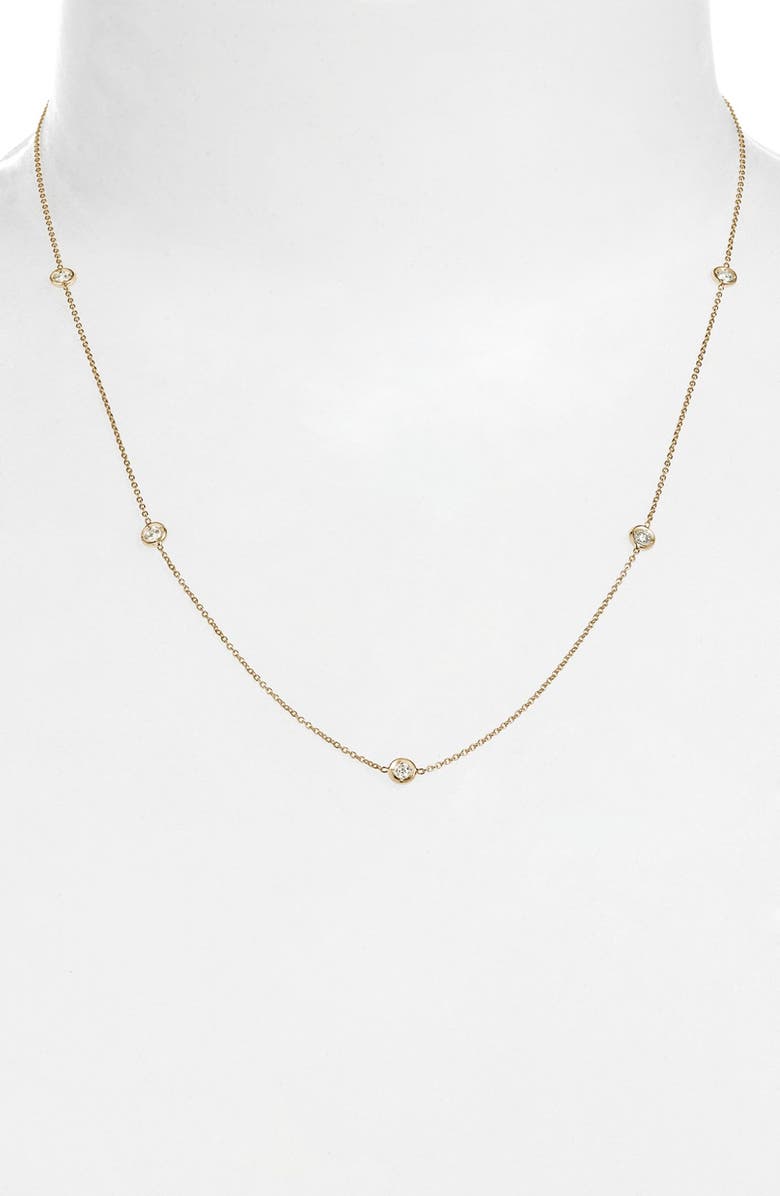 Roberto Coin 'Diamonds by the Inch' Station Necklace, Main, color, 