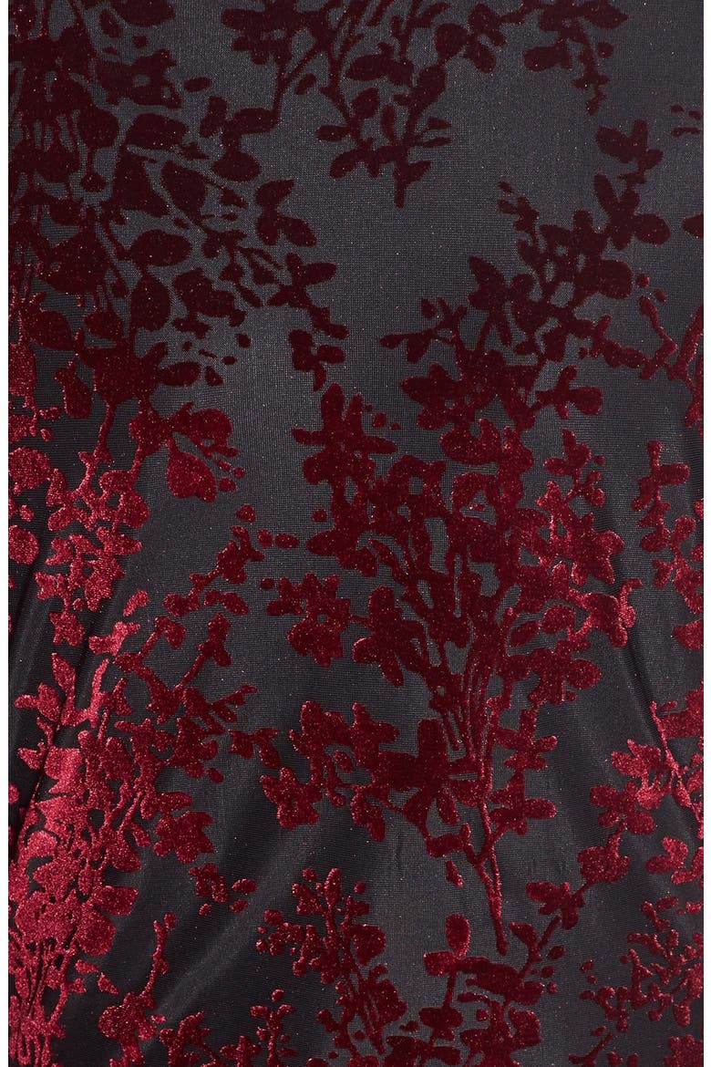 Velvet Surplice Romper, Alternate, color, BURGUNDY