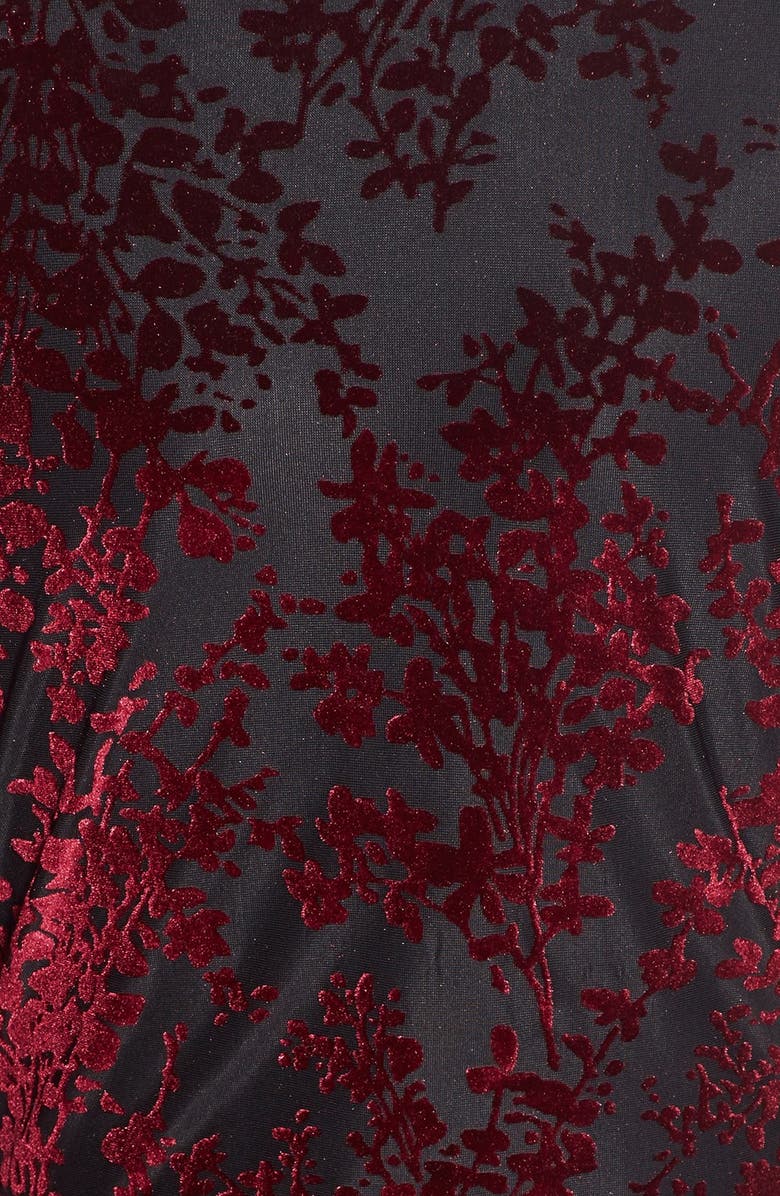 Missguided Velvet Surplice Romper, Alternate, color, 