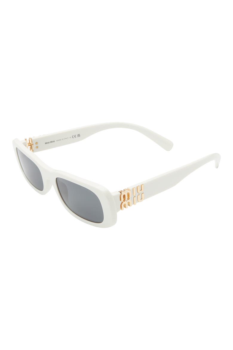 53mm Rectangular Sunglasses, Alternate, color, DARK GREY