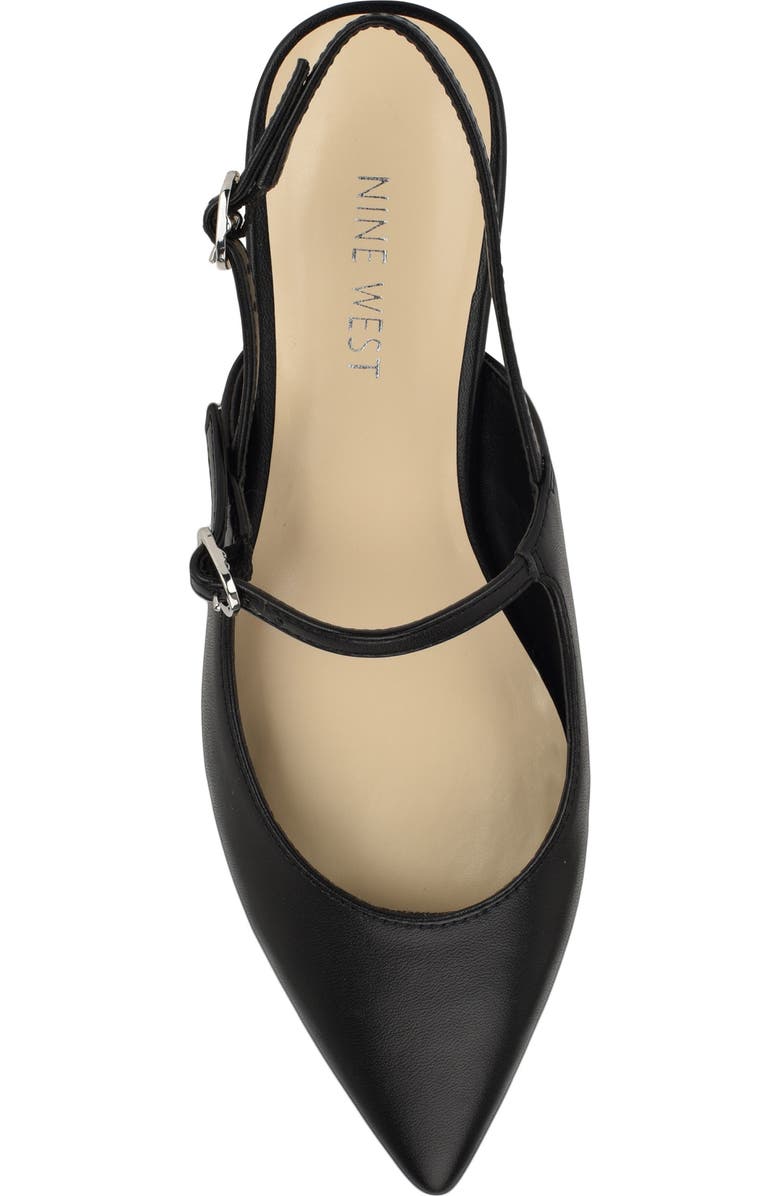 Nine West Daved Pointed Toe Slingback Flat, Alternate, color,