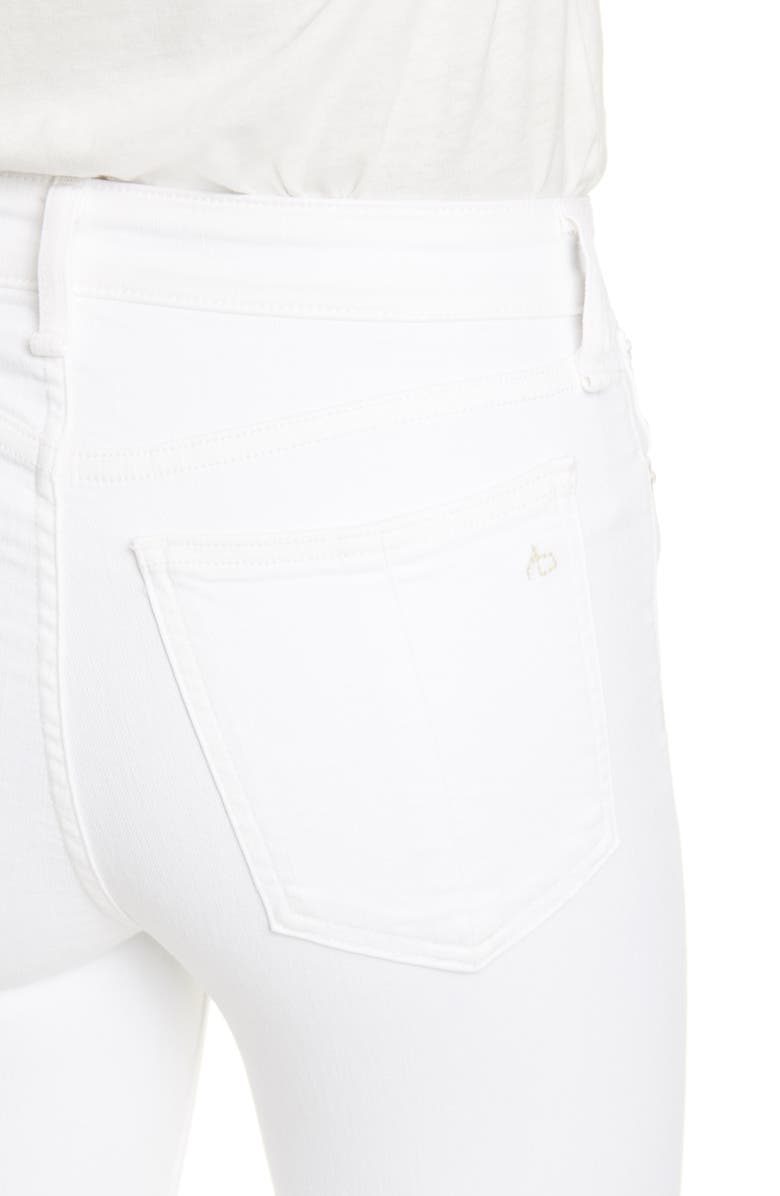rag & bone Nina High Waist Ankle Skinny Jeans, Alternate, color, Wht