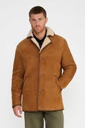 FURNIQ UK Harrison Suede Shearling Coat