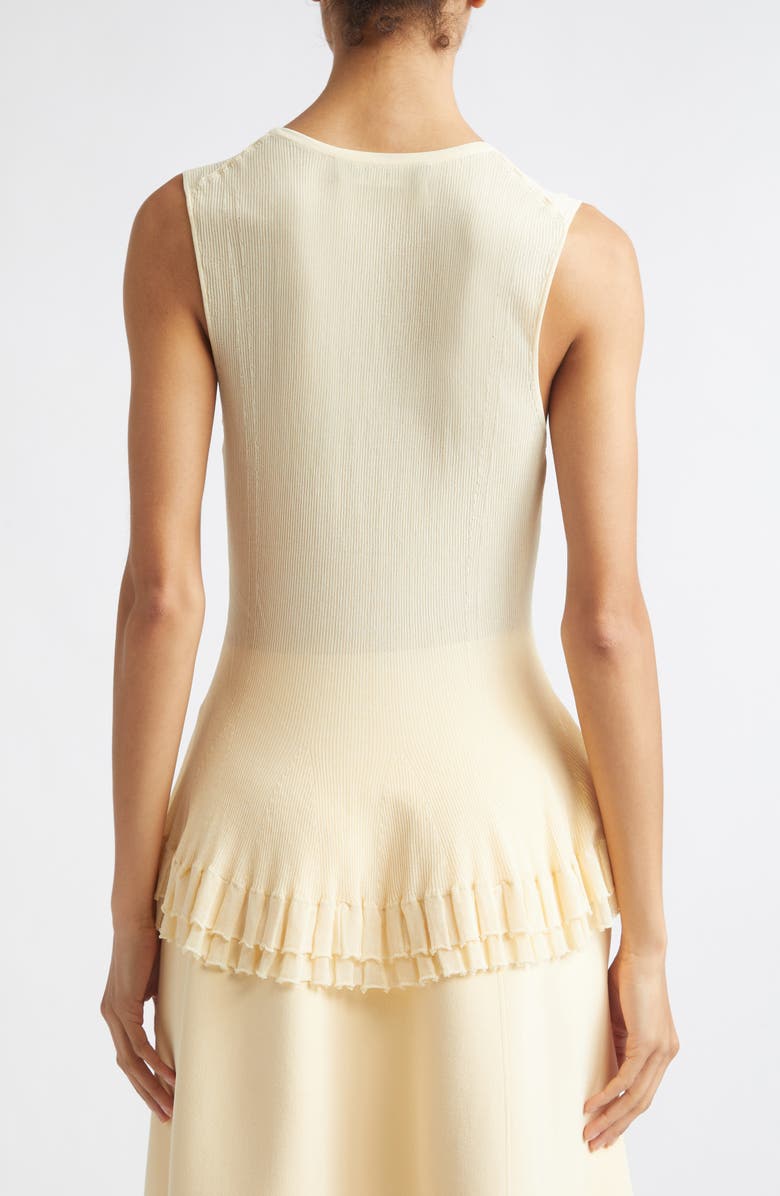 ASHLYN Bennett Ruffle Hem Sleeveless Sweater, Alternate, color, Cream