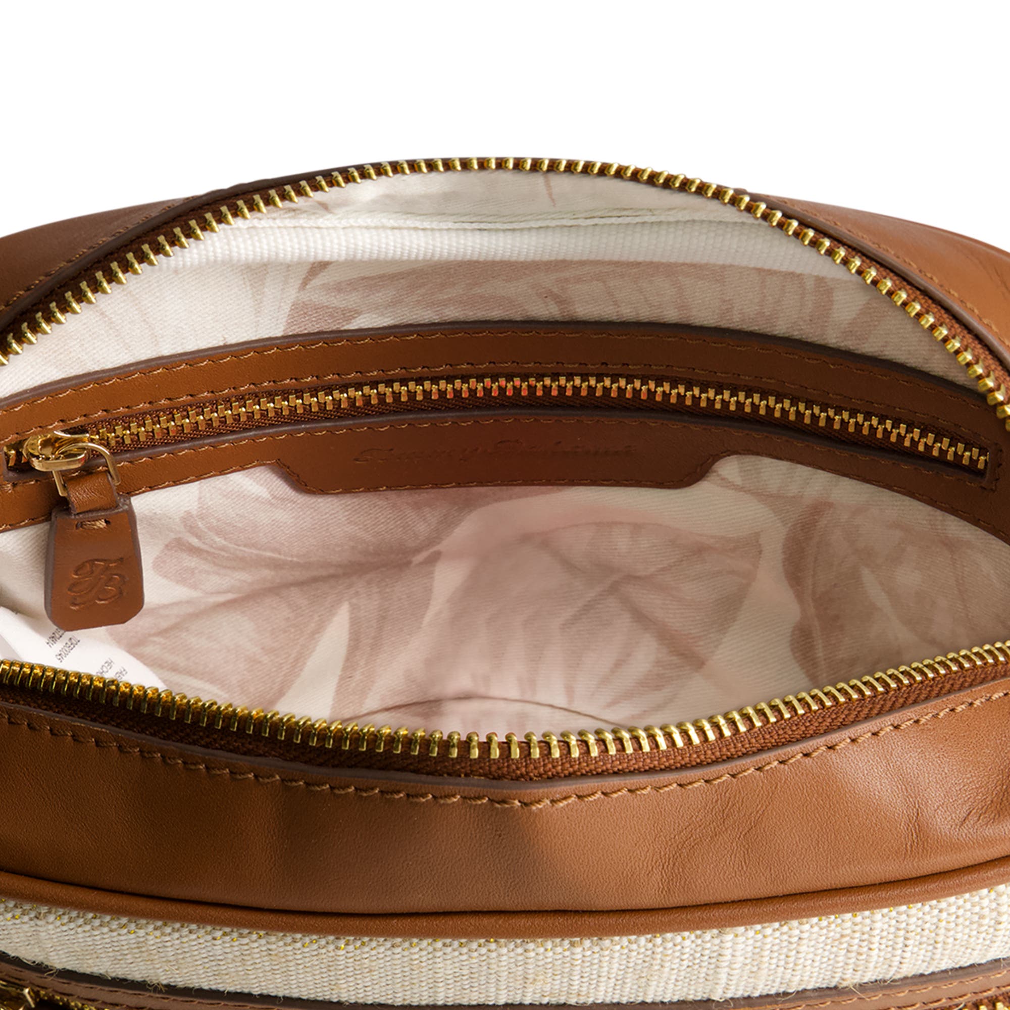 Tommy Bahama Lurex Linen Camera Bag, Alternate, color, Natural