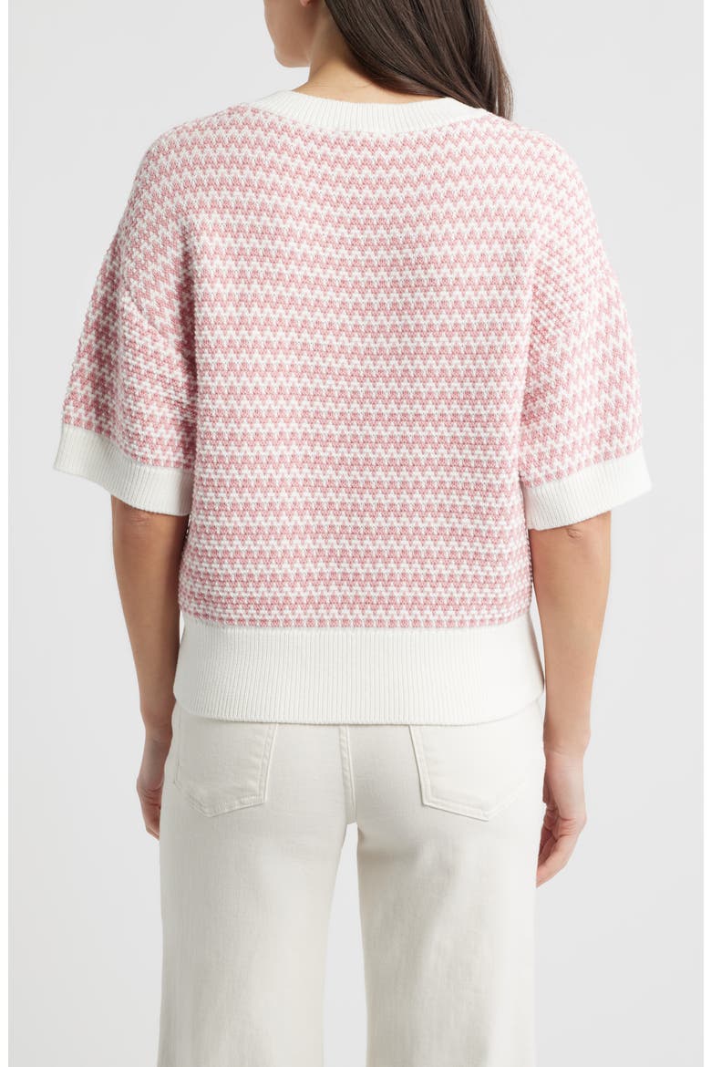 Jacquard Popover Sweater, Alternate, color, BLUSH