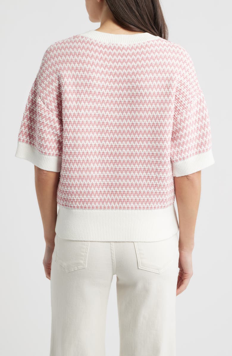 Bernardo Jacquard Popover Sweater, Alternate, color, Blush