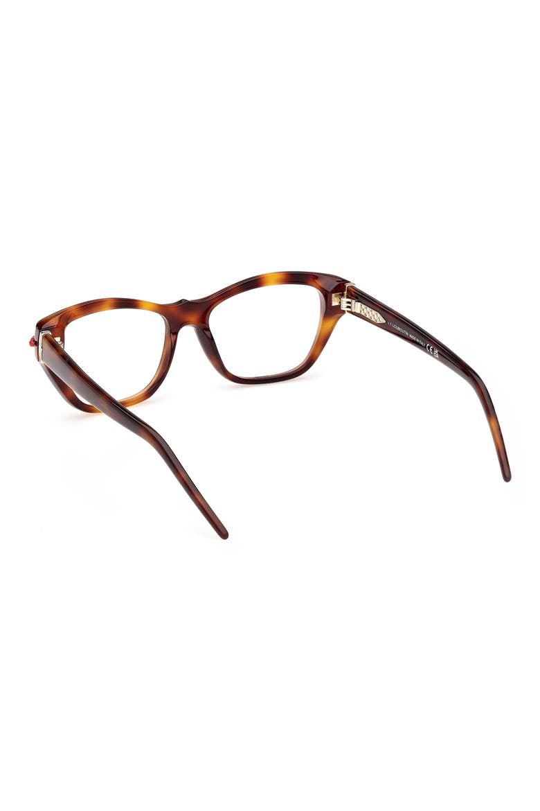 52mm Butterfly Optical Glasses, Alternate, color, DARK HAVANA