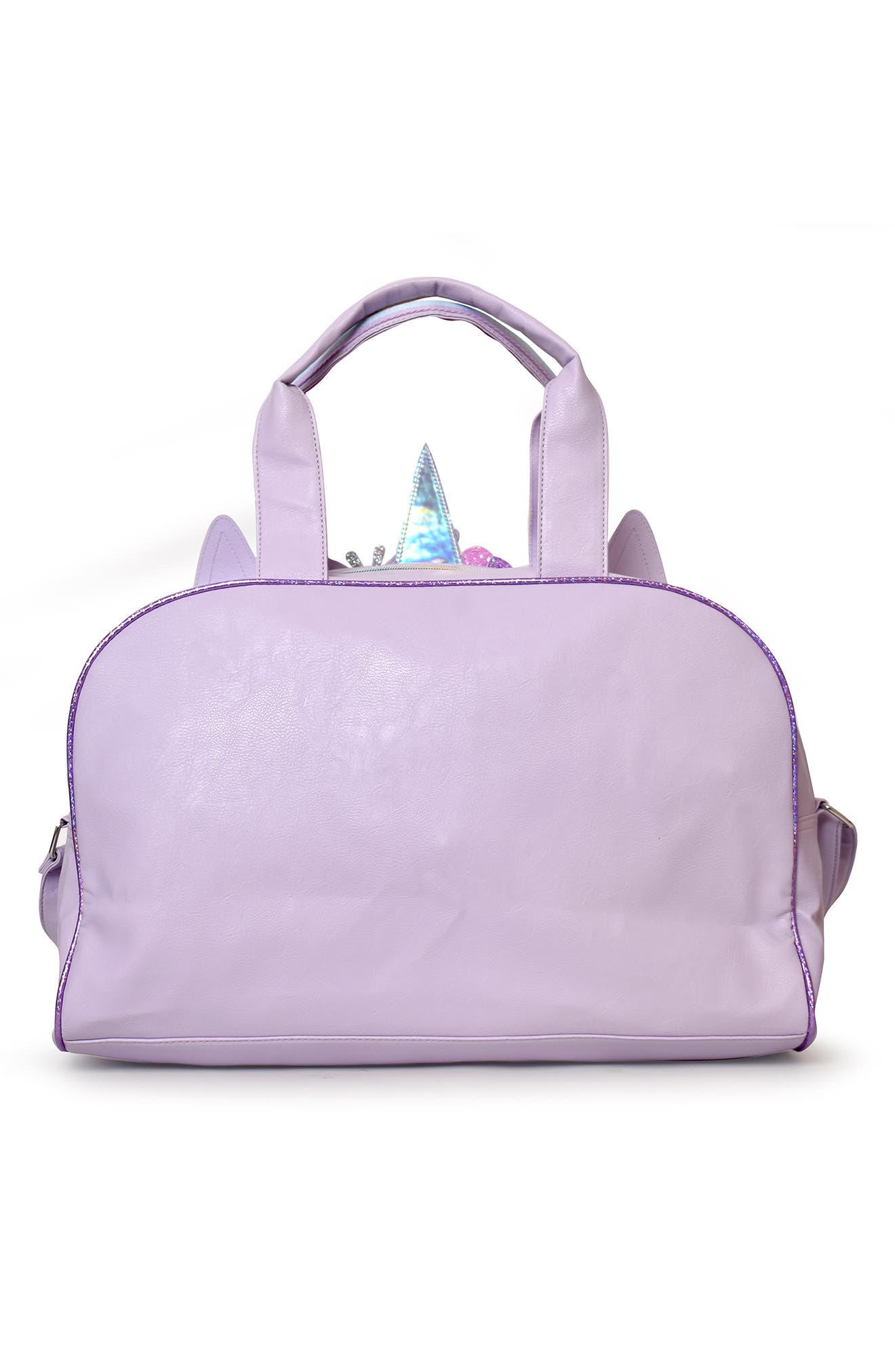 OMG Accessories Kids' Miss Gwen Butterfly Glitter Crown Duffle, Alternate, color, 