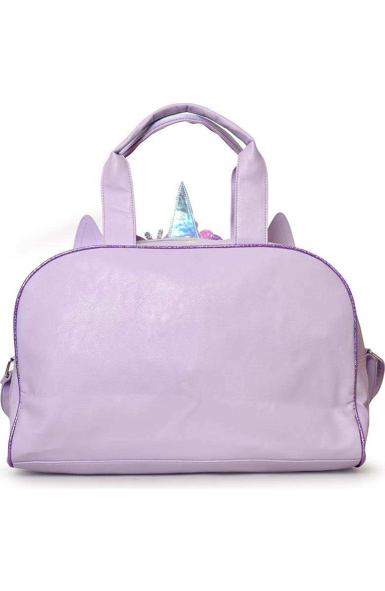 OMG Accessories Kids' Miss Gwen Butterfly Glitter Crown Duffle, Alternate, color,
