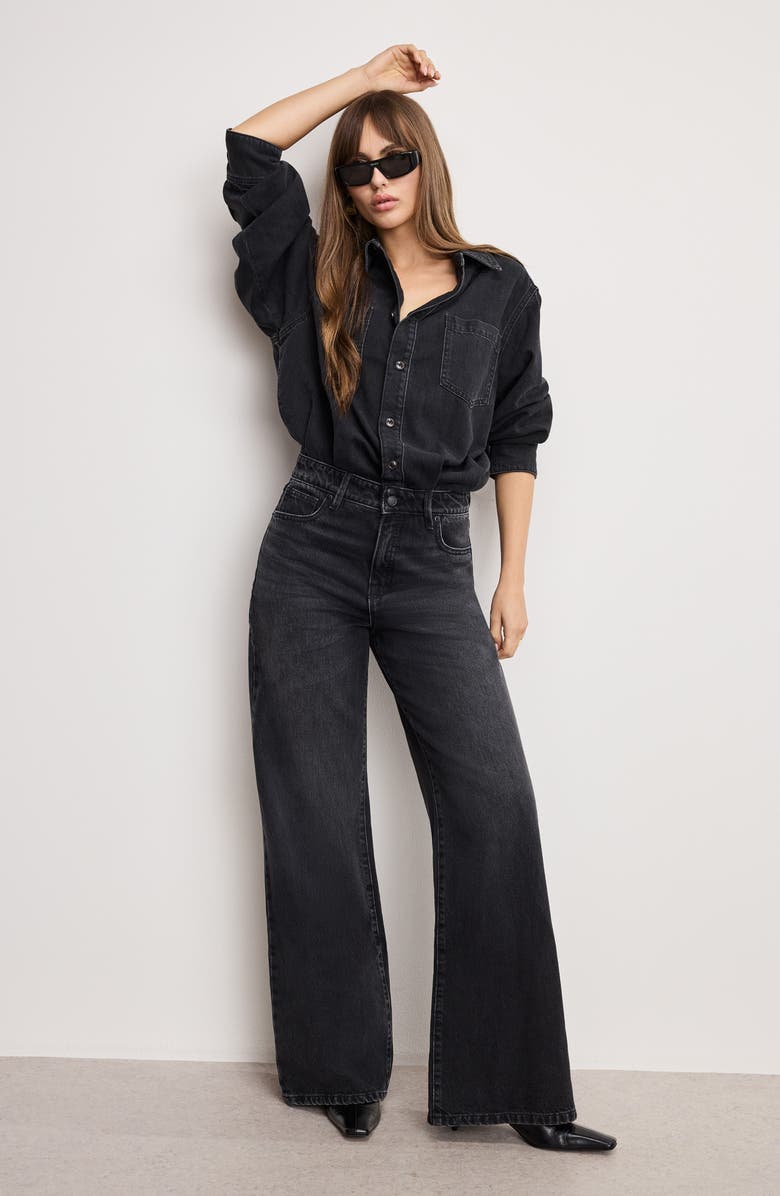 Good American Denim Jumpsuit, Alternate, color, Black389