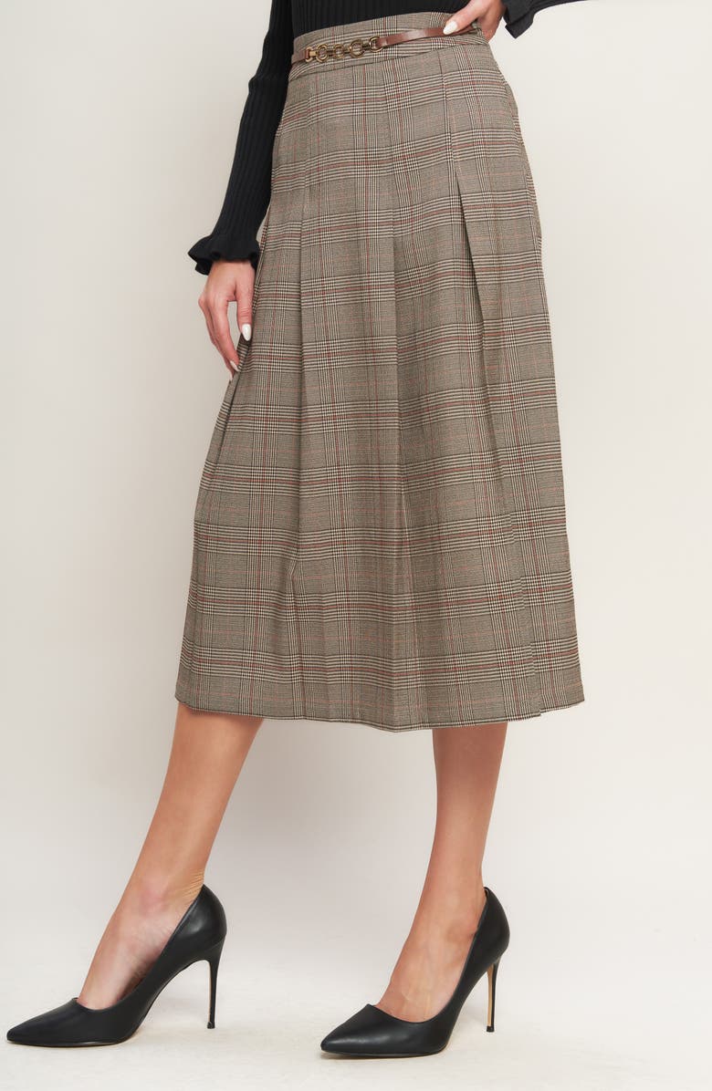 FLYING TOMATO Plaid Midi Skirt, Alternate, color,