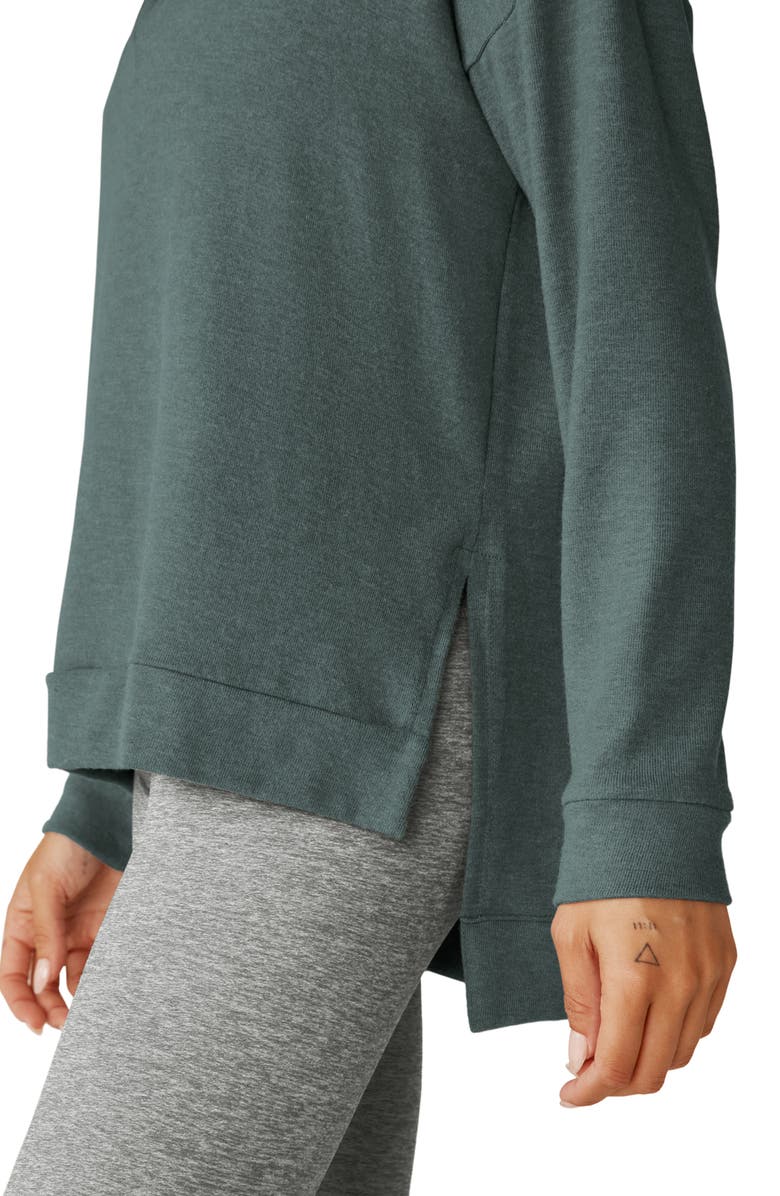 Beyond Yoga Long Weekend Lounge Pullover, Alternate, color, Storm