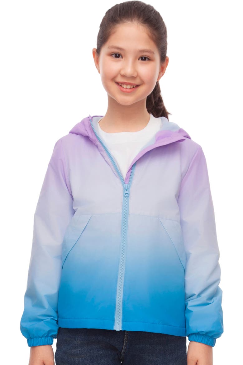 Kids' Lightweight Fleece-Lined Windbreaker, Main, color, Blue