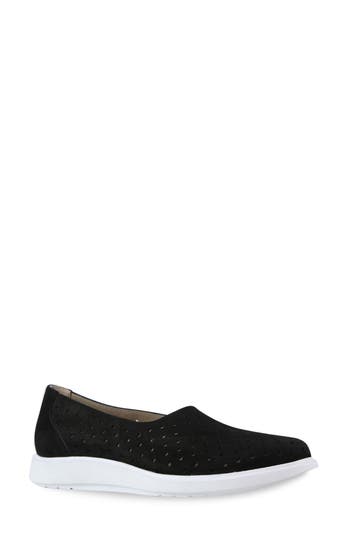 Munro Ridley Perforated Sneaker In Black