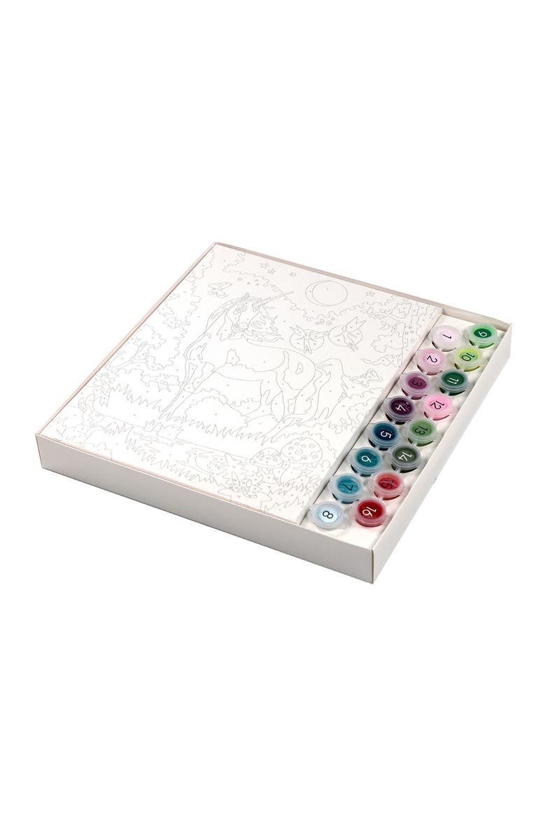 Moonlit Unicorn Paint by Numbers Set, Alternate, color, MULTI