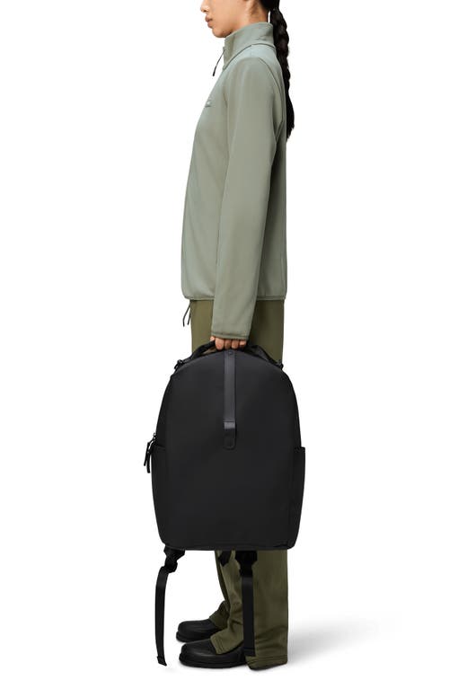 Rains Waterproof Clip Front Backpack In Black