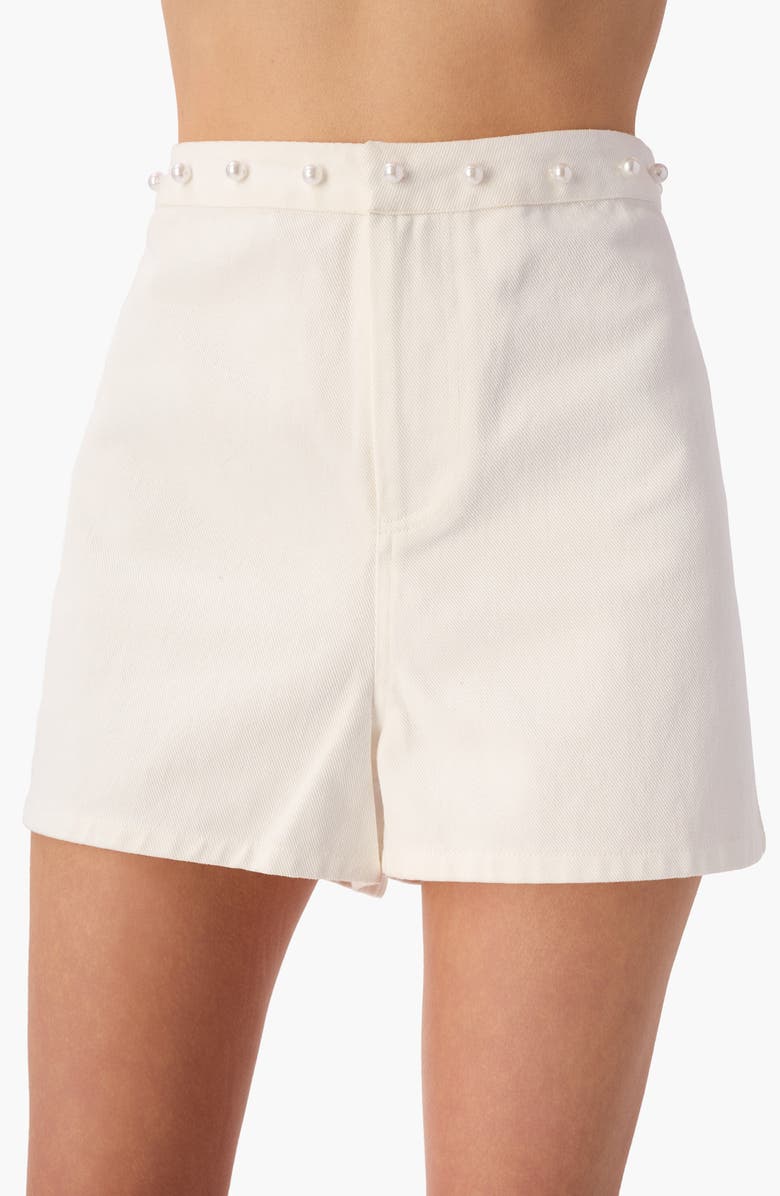 CAMI NYC Mihal Bull Denim Shorts, Alternate, color, White