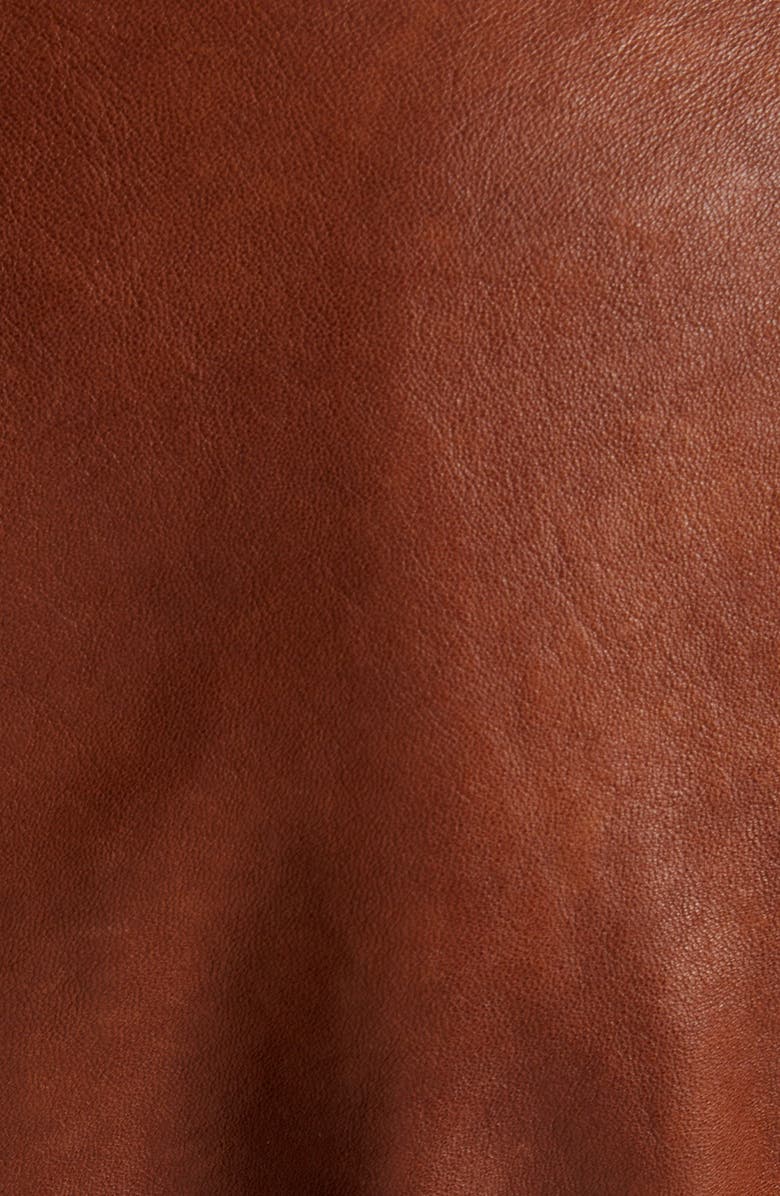 Chloé Lambskin Leather Jacket with Genuine Shearling Trim, Alternate, color,