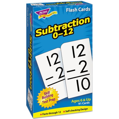 Subtraction 0-12 Skill Drill Flash Cards, Educational, Kids