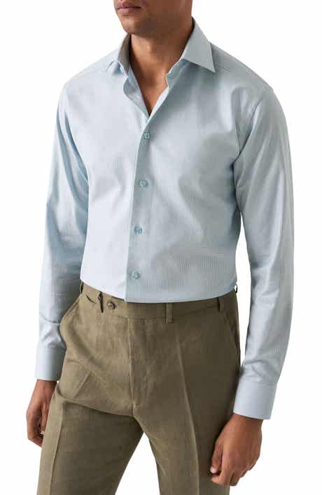 Eton Slim Fit Microprint Cotton Dress Shirt