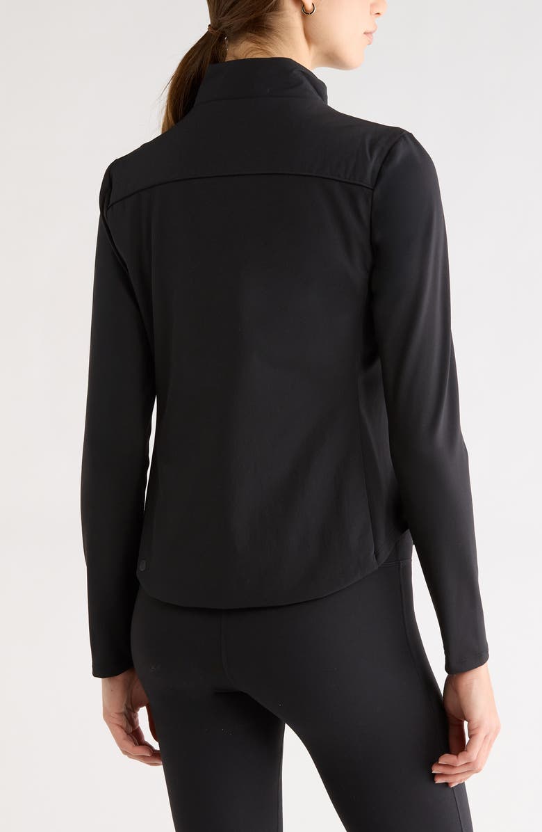 Zella Tiebreaker Hybrid Jacket, Alternate, color, Black