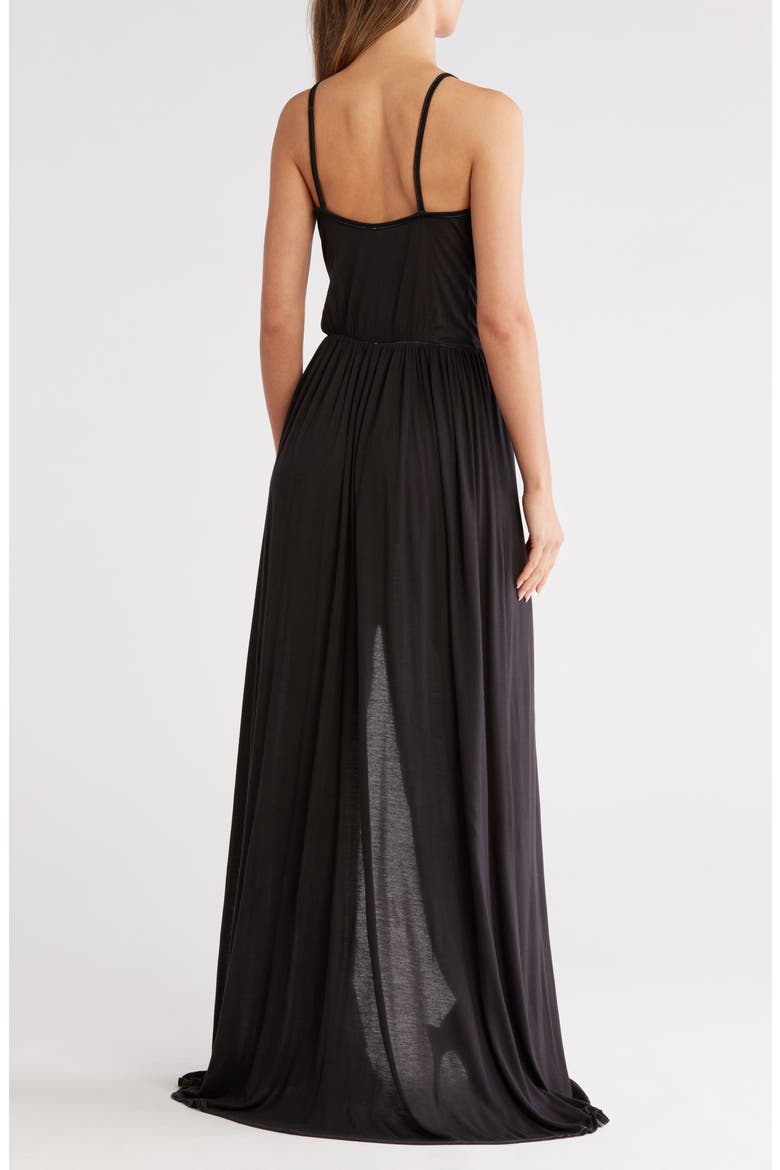 Empire Waist Maxi Dress, Alternate, color, BLACK