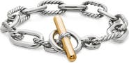 David Yurman DY Madison® Toggle Chain Bracelet in Sterling Silver with 18K Yellow Gold, 11mm